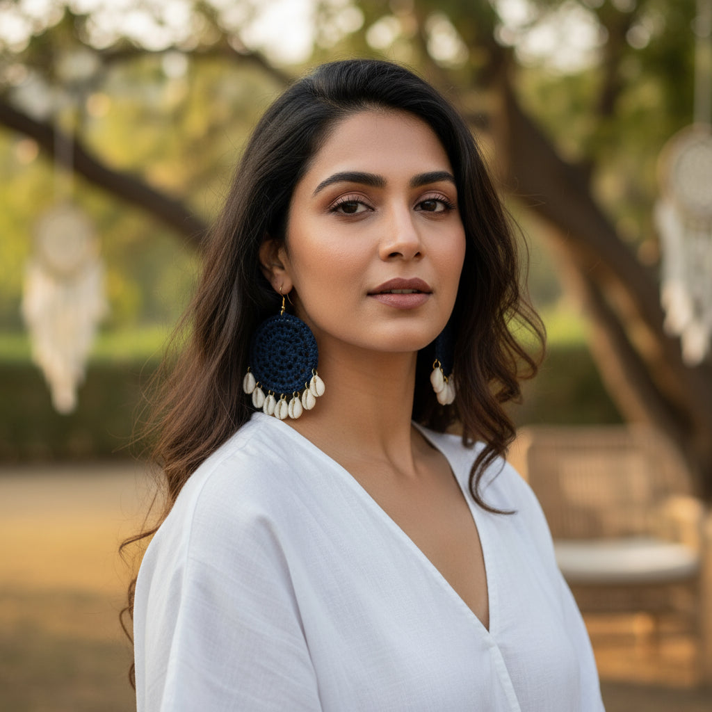 Seabreeze Luxe: Crochet Cowrie Comfort Drops