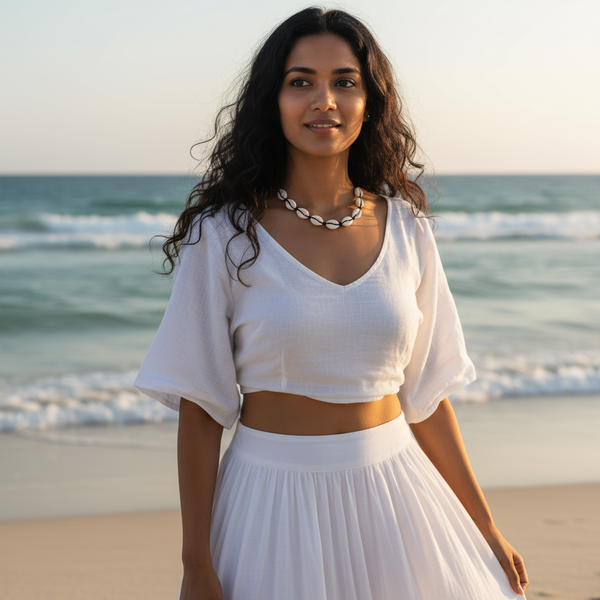 Marina Muse: Flexi-fit Cowrie Necklace