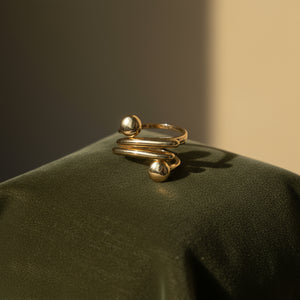 Dots and Dash: 18K Adjustable Ring
