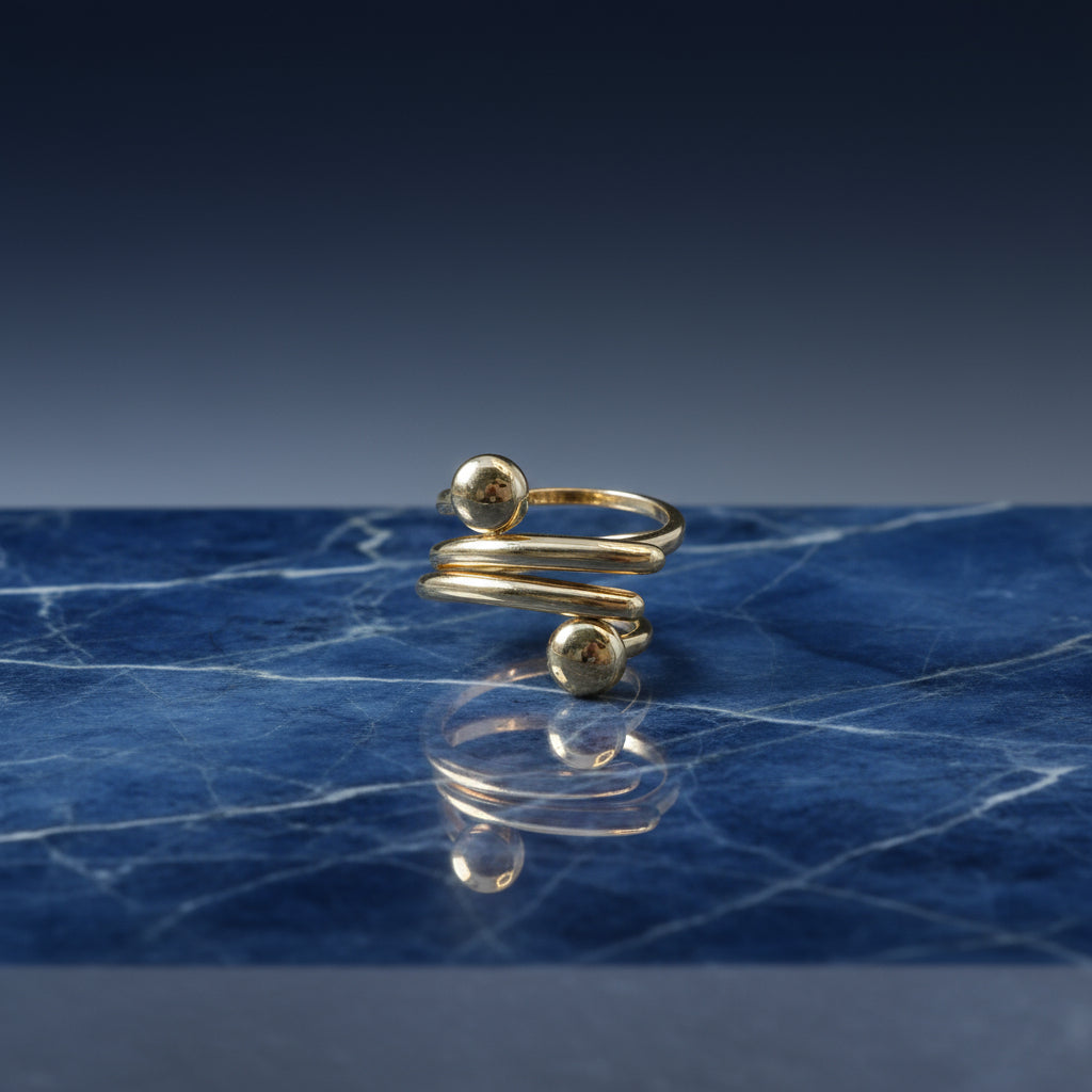 Dots and Dash: 18K Adjustable Ring