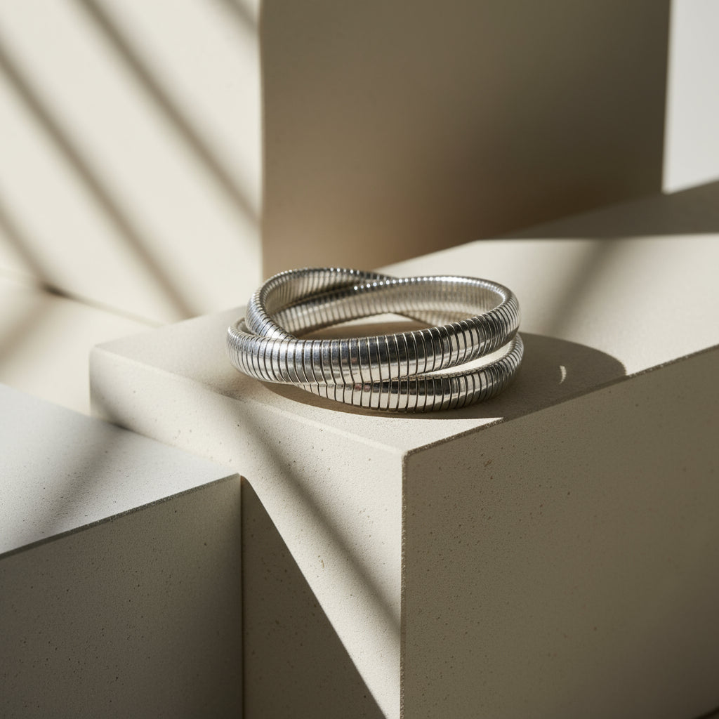 Silver Coil Couture Bracelet