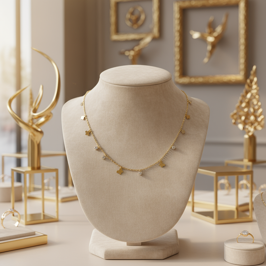 Clover Dainty Charm Necklace