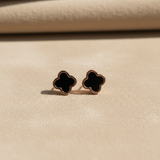 Noir Clover Mini Studs