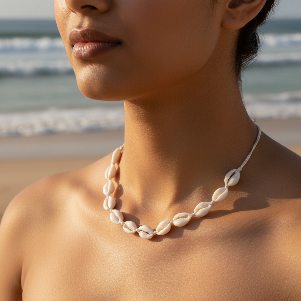Marina Muse: Flexi-fit Cowrie Necklace