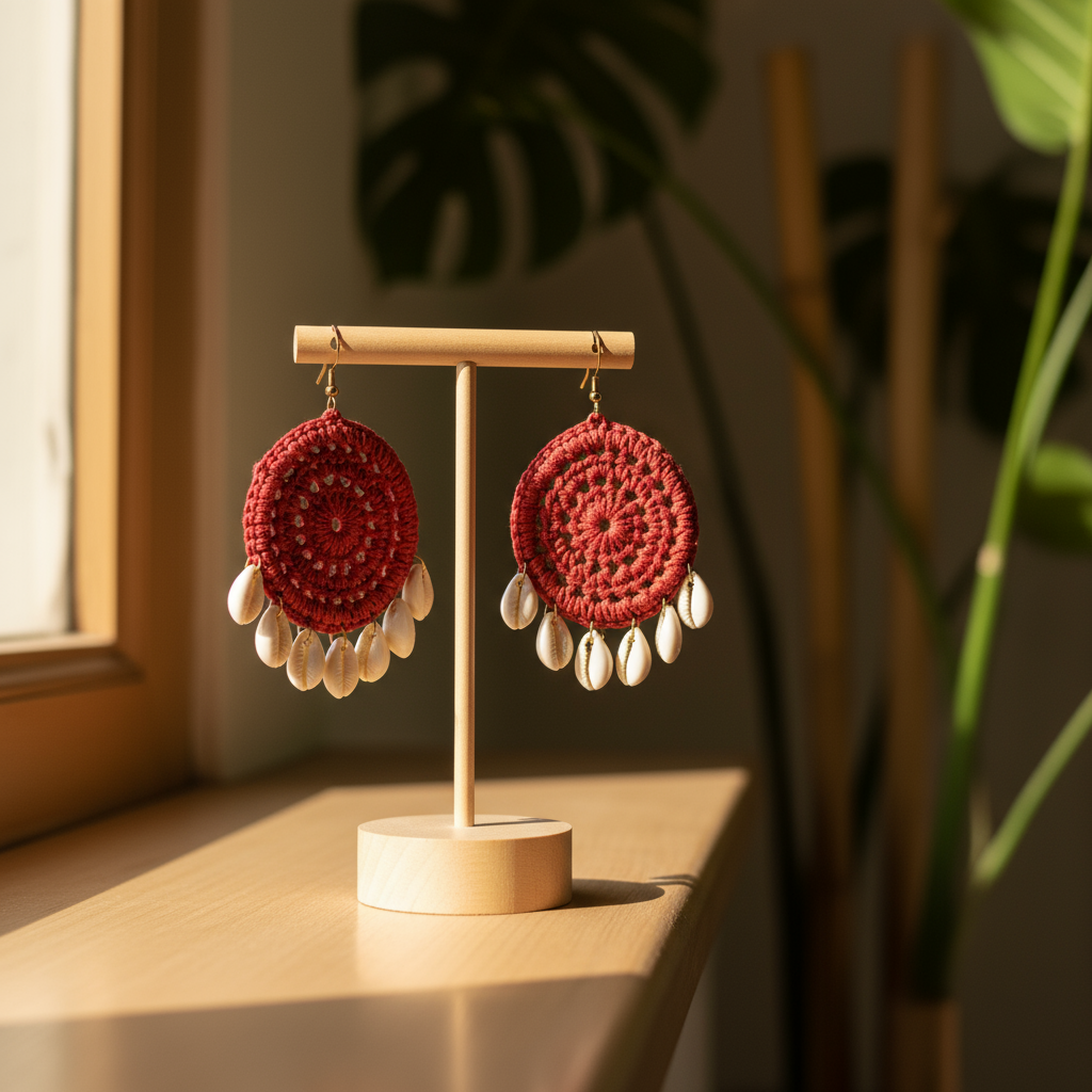 Seabreeze Luxe: Crochet Cowrie Comfort Drops