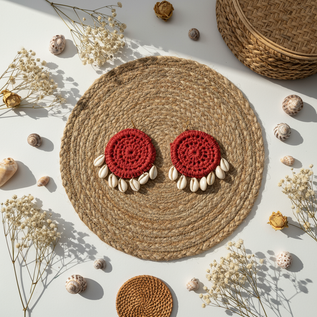 Seabreeze Luxe: Crochet Cowrie Comfort Drops