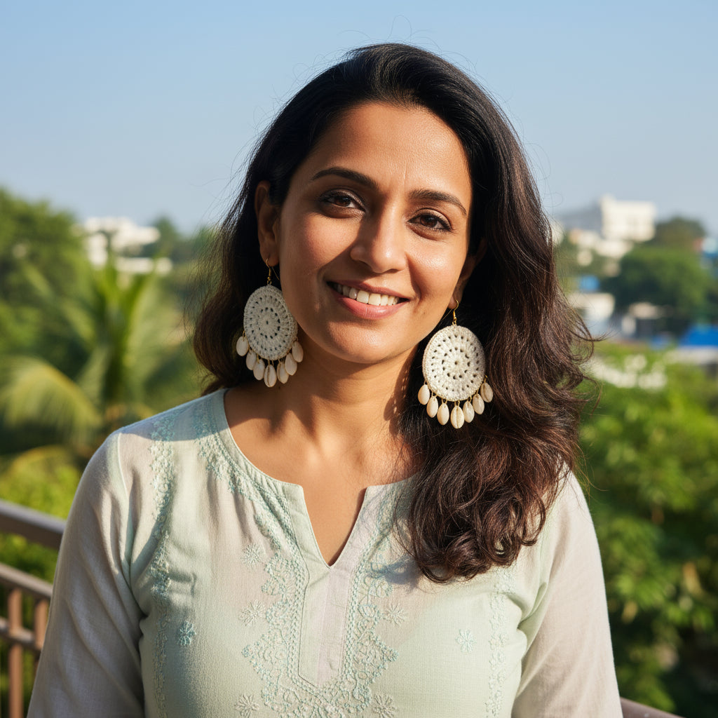 Seabreeze Luxe: Crochet Cowrie Comfort Drops