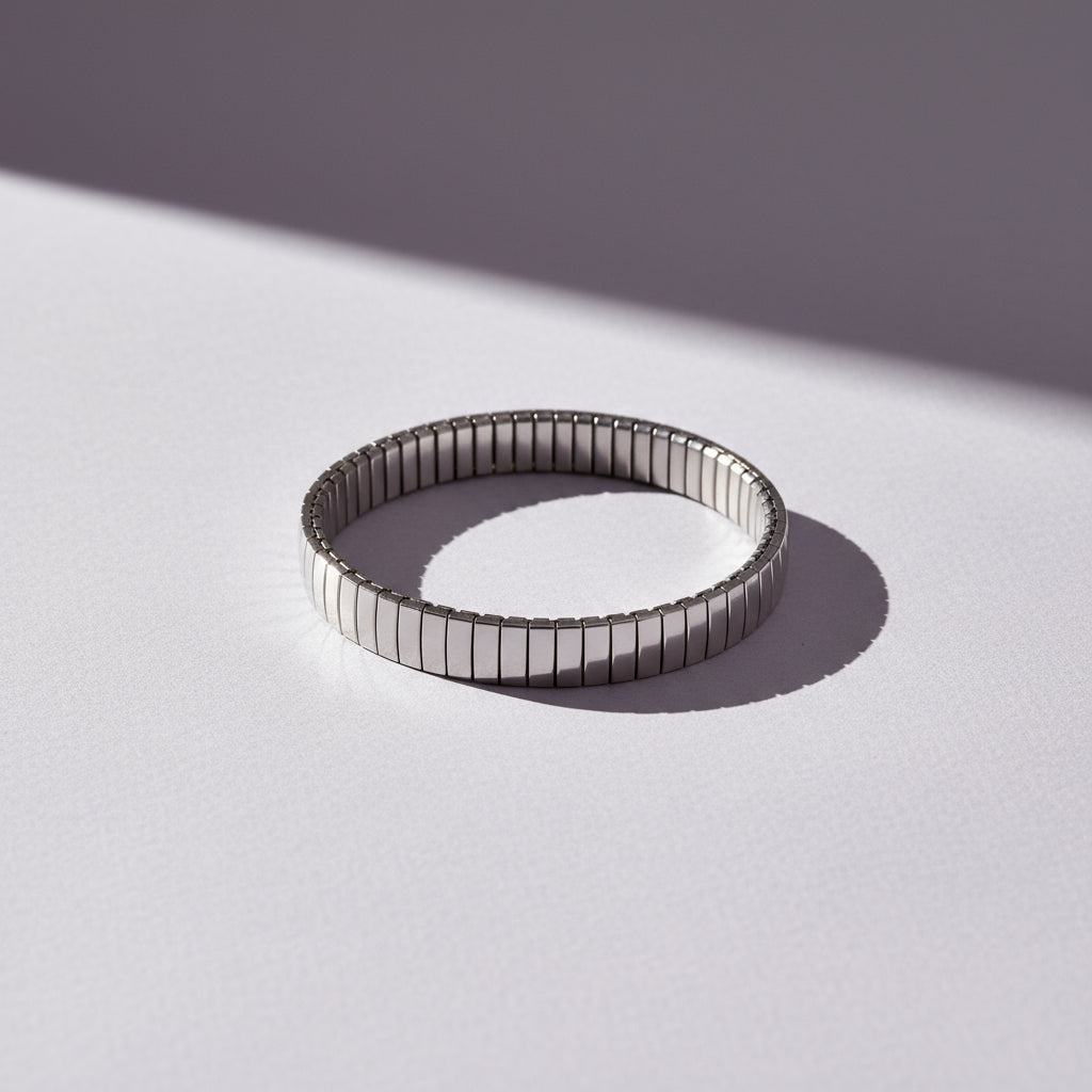 FlexiGleam: Silver Stack Bracelet