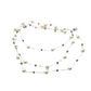 Silver Mist: Dual-Layer Pearl Long Necklace