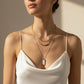 Gilded Glow: 18K Mother-of-Pearl Layered Necklace