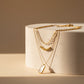 Gilded Glow: 18K Mother-of-Pearl Layered Necklace