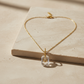 Starlit Prism: 18K Gold Rectangle Pendant Necklace