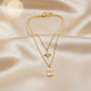 Celestial Duo: 18K Star Layered Necklace