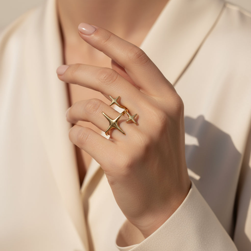 Starlight Wrap: 18K Adjustable Ring