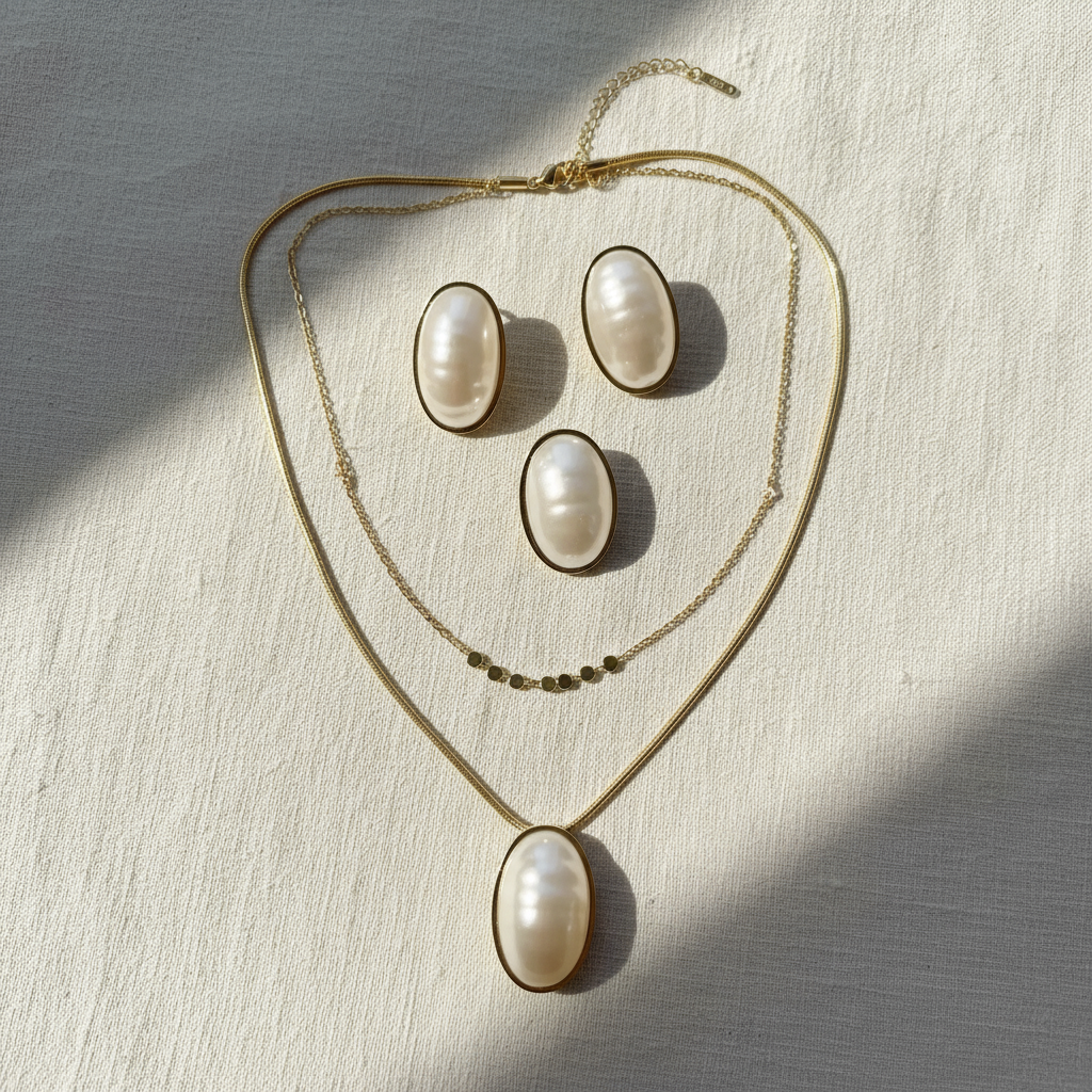Ovalo Luxe Pearl Set