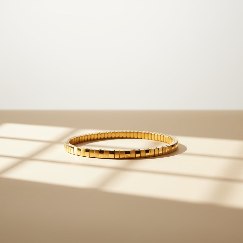 GleamLine: Slim 18K Stack Bracelet