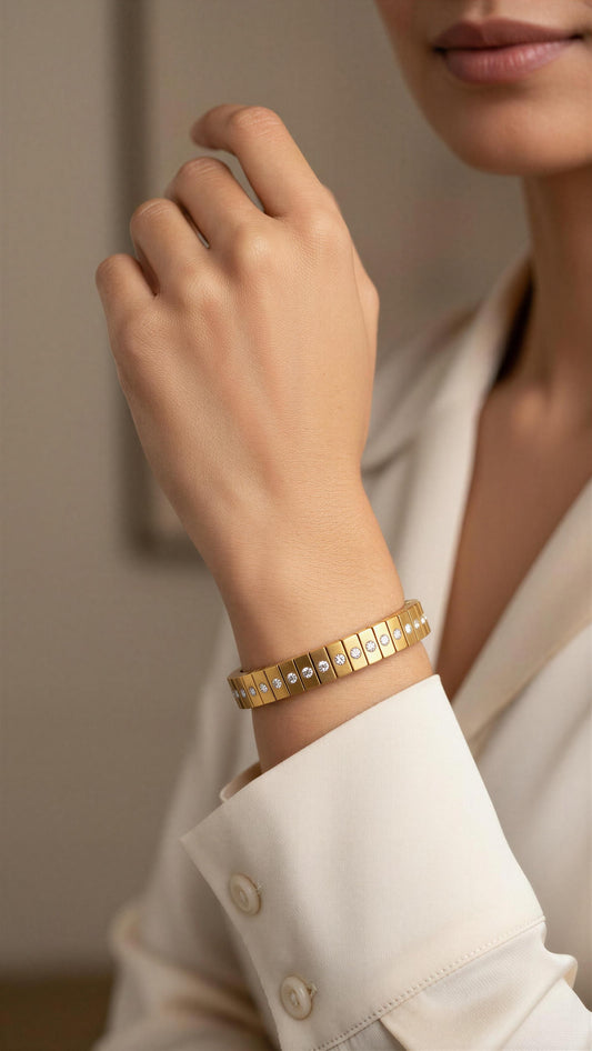 Gleam Grid Stretch Bracelet