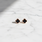 Noir Clover Enamel Studs