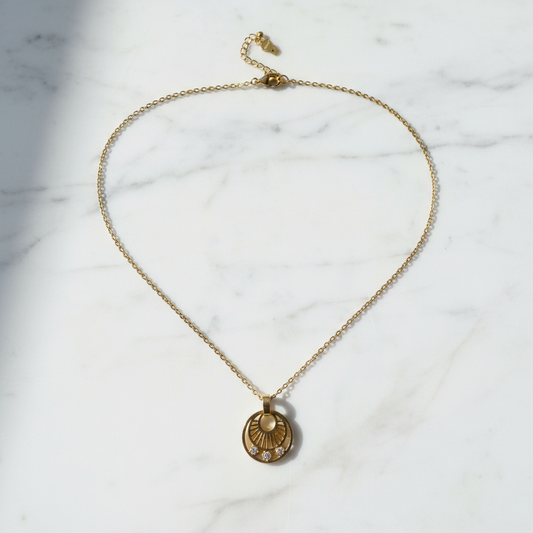 Sunburst Medallion Pendant Necklace