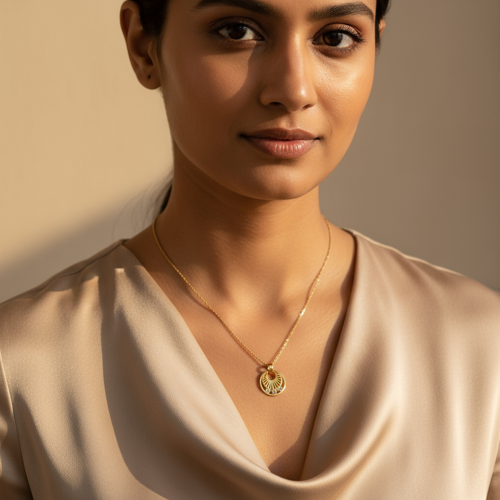 Sunburst Medallion Pendant Necklace