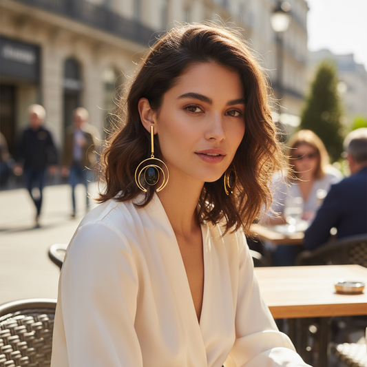 Aurelia Crescent Hoop Earrings