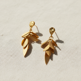 Gilded Leaf Cascade Earrings