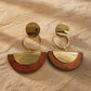 Aurelia  & Wood  Geometric Statement Earrings